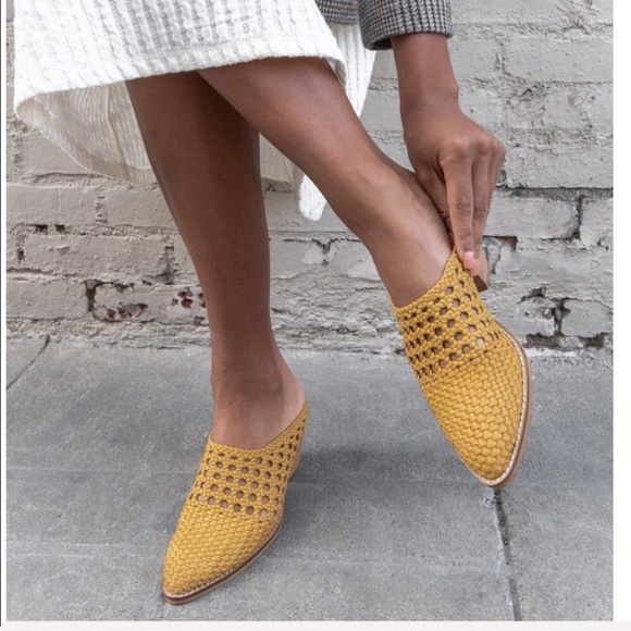 Mi.iM Shoes - Mi.iM The Paris Hand Braided Woven Mule in Yellow